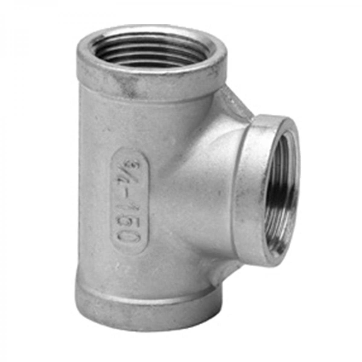 TE ROSCADA DE ACERO INOXIDABLE 90º H