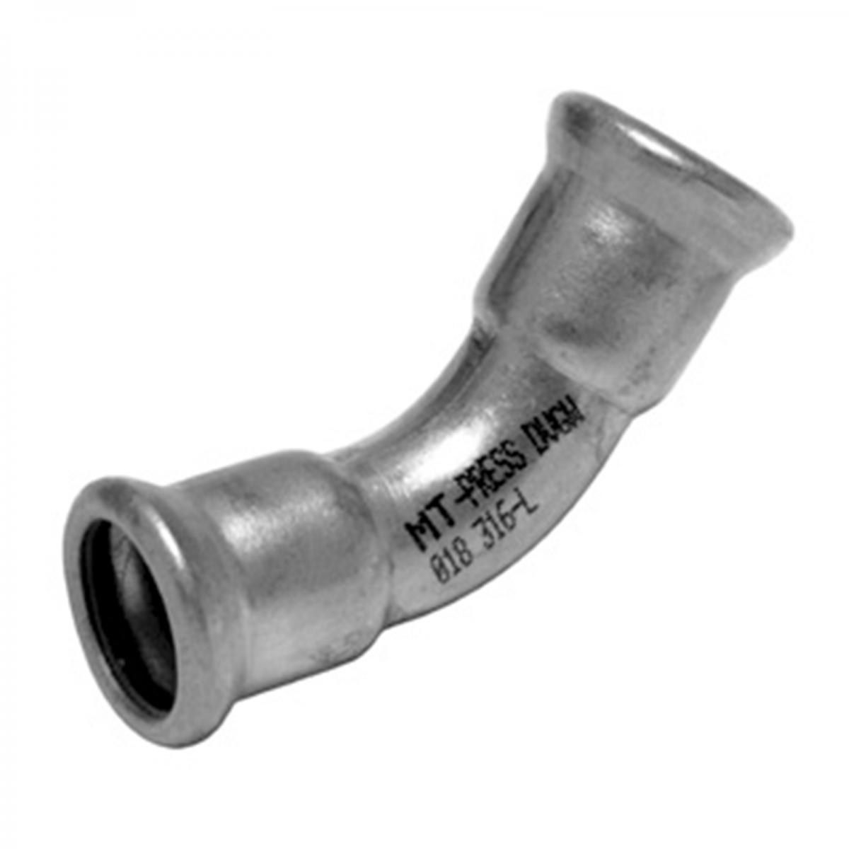 CURVA 45º H-H INOXIDABLE PARA PRENSAR MT-PRESS