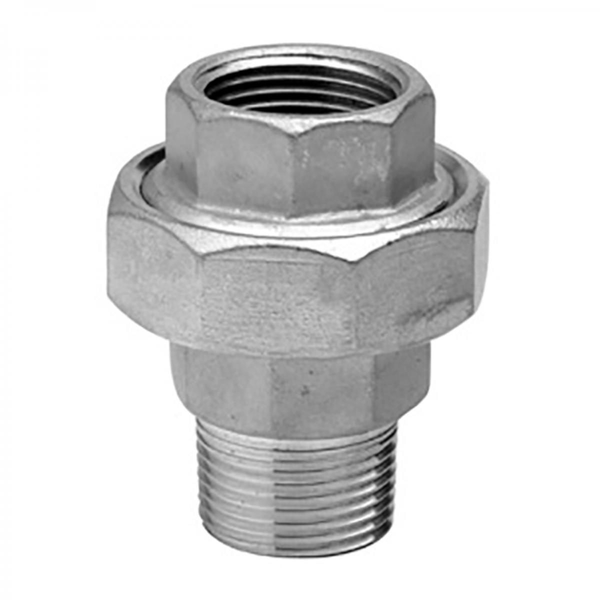 ENLACE 3 PIEZAS M-H ROSCADO DE ACERO INOXIDABLE